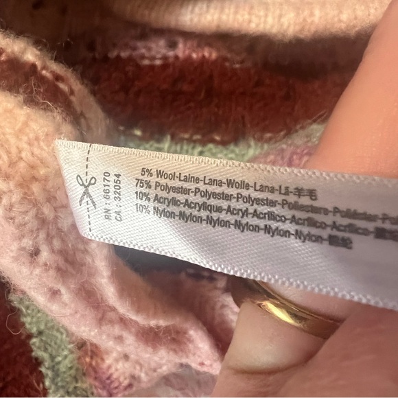 MAEVE Collared Crochet Cardigan Sweater - Multicolor ONE Size - Picture 7 of 9